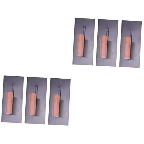 Produktbild: UPKOCH 6 Stk Edelstahlspatel Betonspachtel Wandfarbe Kelle Glättkelle Texturierkelle Fugenkelle Fugenspachtel Betonkelle Fliesenwerkzeuge Gipswerkzeuge Keramikfliesen Gipskarton Bambus