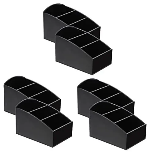 Produktbild: UPKOCH 6 StüCk Acryl Teebeutel Organizer - Schwarzer Zuckerbeutelhalter FüR Arbeitsplatte, Kaffee Bar, Hotel, Zuhause - 12.5 X 25.5 X 9 Cm