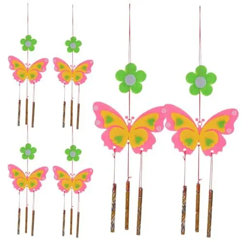 Produktbild: UPKOCH Schmetterlings-windspielglocke für Jungen und Kit-Aufkleber. Schmetterlings-windglocken für Jungen und Mädchen Partygeschenke Pädagogisches Bastelspielzeug