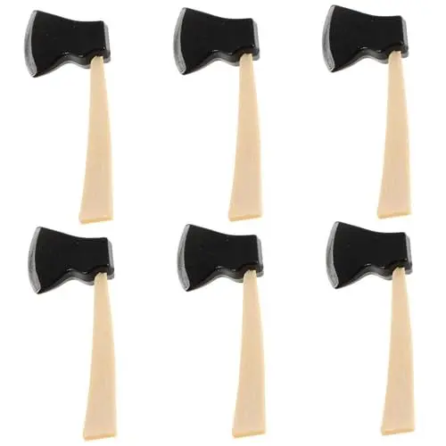 Produktbild: UPKOCH 6st Puppenhaus-gartengeräte Spitzhacke Für Kinder Mini-Beil Puppenhaus-landwirtschaftswerkzeuge Miniatur-puppenhaus- Miniatur- Puppenhaus-spitzhacke Spielzeug Legierung