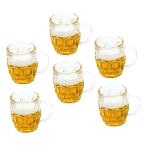 Produktbild: UPKOCH 6st Simulationsbier Mini-bierbecher Bierbecher Spielzeug Mini- Mini-biergläser Bierkrug Aus Mini-bierkrüge Mini-bierschnapsgläser Modelle Harz Miniatur D601