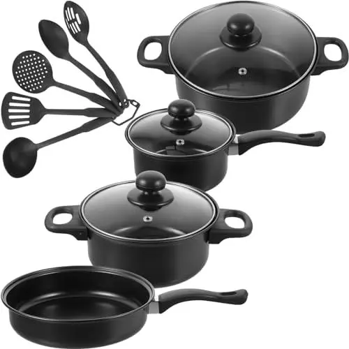 Produktbild: UPKOCH 7-Teiliges Gusseisen-Töpfe- Und Pfannen-Set Bratpfannen Kochtöpfe Antihaft-Kochgeschirr Mit Utensilien Für Die Weihnachtsküche Induktions-Camping-Ei-Grillpfannen-Set, CUW9YD309BIGM56214N0