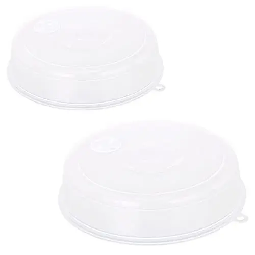 Produktbild: UPKOCH Abdeckung Mikrowelle Mikrowellen Deckel Abdeckhaube: 2pcs Lebensmittel Mikrowellenabdeckhaube Transparent Teller Mikrowellenabdeckung Schüsseln Mikrowellenhaube Spritzschutz Fliegenhaube