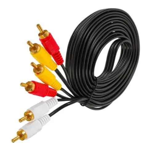 Produktbild: UPKOCH Auf Pc Aux Verlängerungskabel Av Kabel 3m Ännlich Zu Ännlich Audio/video Cinch Kabel Für Vcr Dvd Vcd Tv Hochwertiges Composite Kabel Für Heimkino Und Audiogeräte