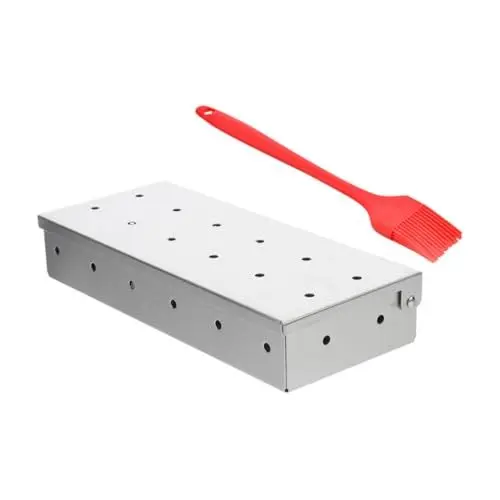 Produktbild: UPKOCH Edelstahl Bbq Smoker Box Holzchip-räucherbox Grillzubehör Mit Verschlussverschluss Für Einfache Anwendung Und Köstliches Raucharoma