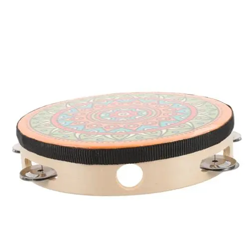 Produktbild: UPKOCH Hand Tamburin kinderinstrumente musikinstrumente für kinder handtrommel für kinder Kinder-Tamburin kinder instrument Musikinstrument Tamburin Kinder Schlaginstrumente Tamburin Holz