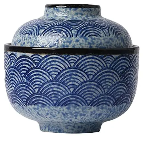 Produktbild: UPKOCH Japanische Keramik SuppenschüSsel Mit Deckel, 250ml, Multifunktionale Ramen SchüSsel FüR Zuhause, Mikrowellen- Und SpüLmaschinenfest