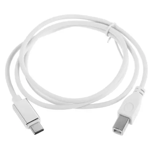 Produktbild: UPKOCH High-speed-typ-c-auf-usb-b-kabel Universelles Usb-c-auf-schnittstellenkabel Für Controller-audioschnittstellen-aufnahme Weiß 1 Meter