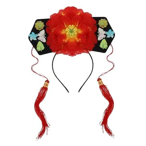 Produktbild: UPKOCH Stirnband Im Retro-stil Chinesische Prinzessin Perücke Kopfbedeckung Blumenclip Für Jungen Und Mädchen Erwachsene