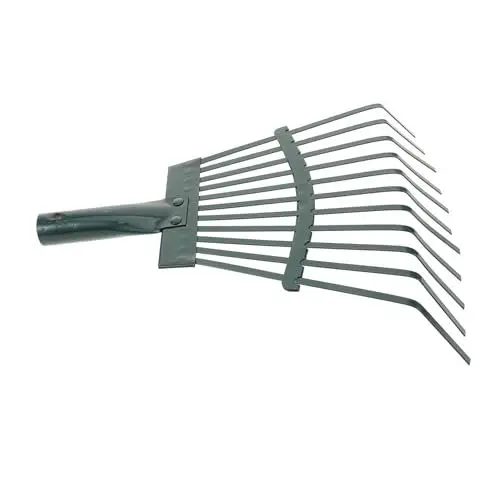 Produktbild: UPKOCH Kompakter Handrechen Hochkohlenstoffstahl Gartenwerkzeug für Laub und Bodenpflege im Freien für Camping und Gartenarbeit
