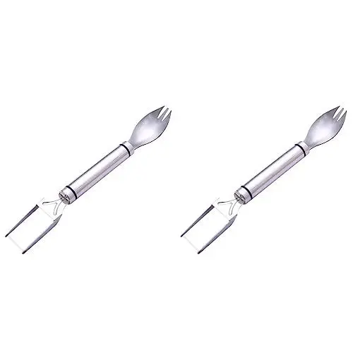 Produktbild: UPKOCH 2stücke Wassermelonen-spork Schneidewerkzeug Praktischer Obstschneider Für Schnelle Melonenwürfel Für Partys Und Camping Leicht Und Kompakt