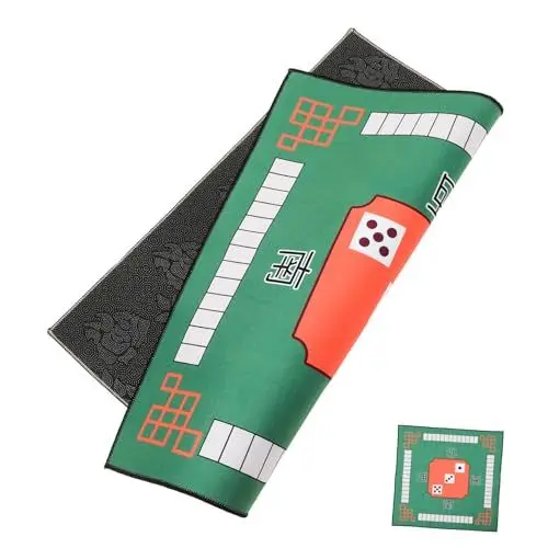 Produktbild: UPKOCH Mahjong-Tischdecke Mahjong Tischdecke Mahjong-Matten Tischdecke für Mahjong Poker tischauflage Poker tischdecke Pokertischabdeckung Dominokarten Tischplatten Matte Gummi Green
