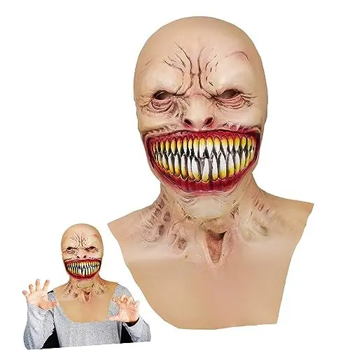 Produktbild: UPKOCH Maskenkopfschmuck Halloween Stütze Zombie Partyartikel Für Erwachsene Monster Mann Photo Booth Requisiten Lustig Gruselmaske Für Erwachsene Maske Für Cosplay Vampir Teufel Emulsion