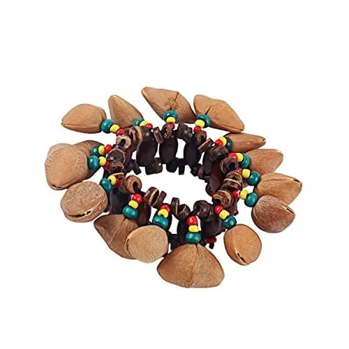 Produktbild: UPKOCH Nussschalen-armband Mit Ethnischem Design Handglocke Orchester-percussion Natürliches Glockenspiel Instrument Einheitsgröße
