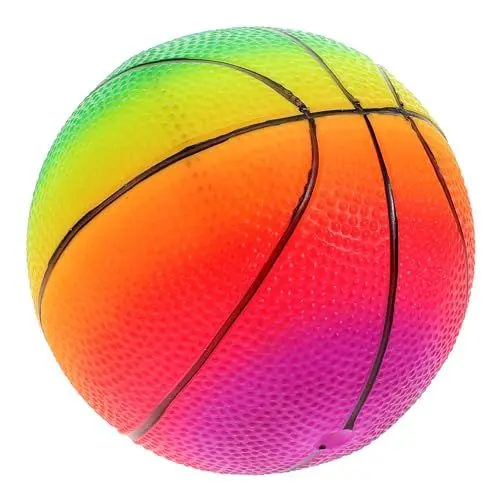 Produktbild: UPKOCH Mini-Basketball Für Kinder 5 Zoll Regenbogen-Basketball PVC-Spielzeug Für Kleinkinder Federnd