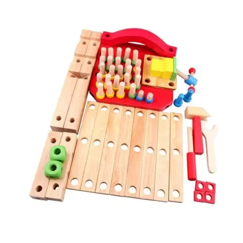 Produktbild: UPKOCH Satz kinderstuhl poäng kindersessel tool kreatives hämmer диспорт schlüsselzange werzeug wischtelgeschenk werkzeugregal the spielzeug Puzzle hölzern Modell Kleinkind Bambus