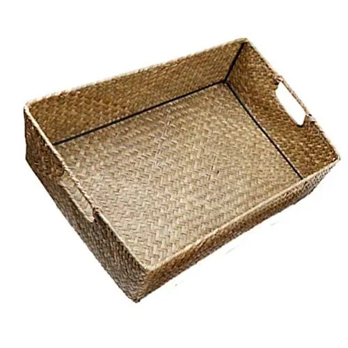 Produktbild: UPKOCH Seegras Aufbewahrungskorb Gewebter Korb Rechteckig Ablagekorb 39X29X13CM Haushalt Multifunktional Aufbewahrung Kleinigkeiten Organizer Küche Bad Schlafzimmer Hotel