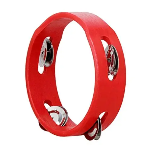 Produktbild: UPKOCH Tamburin Kreis Kinderspielzeug Kinderspielzeug Musikinstrumente Tamburin Glocke Spielzeug Tamburin Instrumente Hand Tamburin Glocke Tamburin Für Rotes Holz