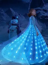 Produktbild: UPORPOR Prinzessin Kleid Mädchen, Halloween Ice Prinzessin Kostüm Mädchen, Karneval Verkleidung für Kinder Cosplay Party Weihnachten Fest Geburtstag, 110 Iceblau