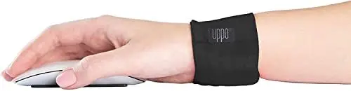 Produktbild: Uppo® Handgelenkstütze für Computer, Laptop. Hält das Handgelenk im gesunden Winkel. Ergonomisch beruhigt Steifheit und Schmerzen. Vermeiden Sie Karpaltunnel, wiederholte Belastung. Höhle schwarz.