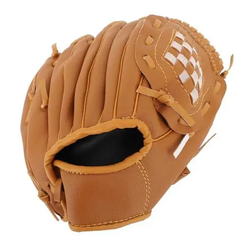 Produktbild: UPQRSG Baseballhandschuh, Ergonomische PU Leder Baseballhandschuhe mitWeichheit, Ballhandschuh Baseball für Erwachsene, Professionelle Baseball Feldhandschuh Softballhandschuhe (12,5 Zoll)
