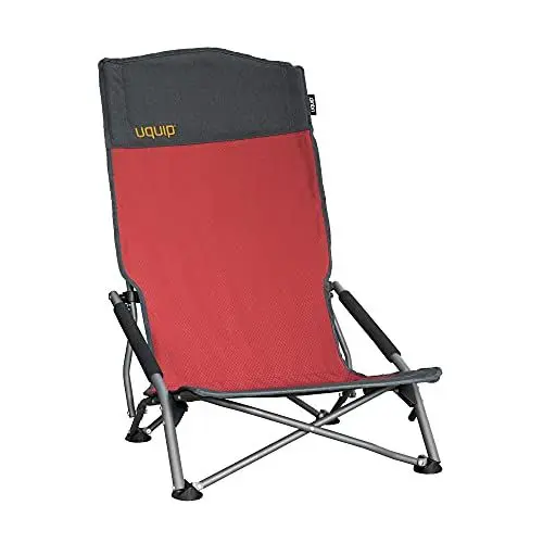 Produktbild: Uquip Strandstuhl Sandy XL - Bequemer Klappstuhl mit extra hoher Rückenlehne - Rot