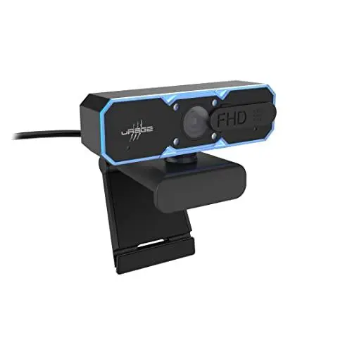 Produktbild: uRage Streaming-Webcam REC 900 FHD, hochauflösende Full-HD-Qualität, mit integriertem Mikrofon, in schwarz