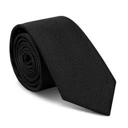 Produktbild: URAQT Herren Krawatten, Klassische Schmale Krawatte 6 cm für Herren, Elegant Hochzeit Krawatte für Büro oder Festliche Veranstaltunge(Schwarz)