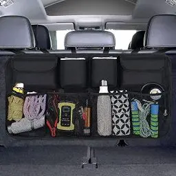 Produktbild: URAQT Kofferraum Organizer, Auto Aufbewahrungstasche, Kofferraumtasche, Wasserdichten Taschen mit Starkes elastisches, Zauberstabstruktur für SUV, Schwarz
