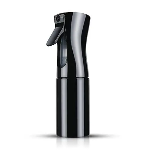 Produktbild: URAQT Sprühflasche, 200 ml Wasserzerstäuber Wasserflaschens Friseur Sprühflaschen Spray Bottle, Salon Wasser Sprüher Werkzeug für Haar, Schwarz