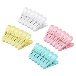 Produktbild: URAQT Wäscheklammer, 24 PCS Kunststoff Handtuchklemmen, Kleine Strandtuchklammern, Home Wäscheklammern, Towel Clips für Wäscheständer Wäscheleine und Wäschekorb, Vier Farben