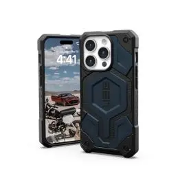Produktbild: URBAN ARMOR GEAR Monarch Pro Schutzhülle kompatibel mit Apple iPhone 15 Pro Hülle (Wireless Charging/Magnetische Aufladung kompatibel, 5-Schichten Schutz) blau (Mallard)