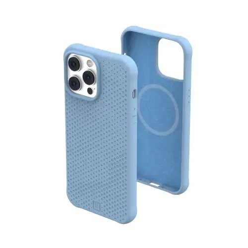 Produktbild: URBAN ARMOR GEAR by UAG (U) Dot Case kompatibel mit Apple iPhone 14 Pro Max Hülle (Soft-Touch Silikon, Texturiertes Design, Wireless Charging/Magnetisches Aufladen kompatibel) Cerulean 114083315858