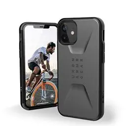 Produktbild: Urban Armor Gear Civilian Hülle Apple iPhone 12 Mini (5,4'' Zoll) Schutzhülle (Wireless Charging kompatibles Cover, Sturzfeste Handyhülle, Ultra Slim Bumper) - Silber