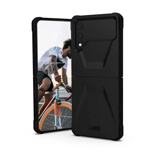 Produktbild: Urban Armor Gear Civilian Schutzhülle für das Samsung Galaxy Z Flip 4 5G Hülle(Offiziell Designed for Samsung Zertifiziert, Wireless Charging kompatibeles Cover, Sturzfestes Case)schwarz, 214007114040