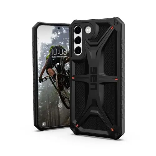 Produktbild: Urban Armor Gear Monarch Case Samsung Galaxy S22 Plus Hülle (Wireless Charging kompatibel, Fallschutz nach Militärstandard, Sturzfeste Handyhülle, Ultra Slim Bumper) Kevlar schwarz