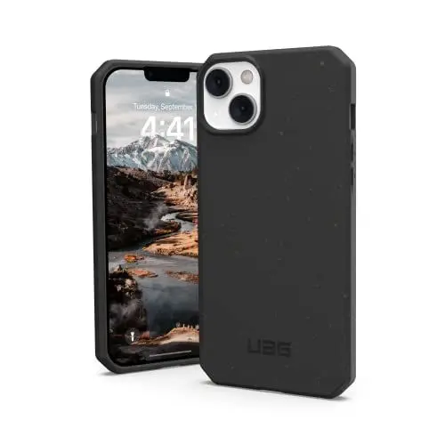 Produktbild: Urban Armor Gear Outback-Bio Hülle kompatibel mit Apple iPhone 14 Plus (Biologisch abbaubare Materialien, Wireless Charging kompatibel, Sturzfeste Handyhülle, Ultra Slim) schwarz