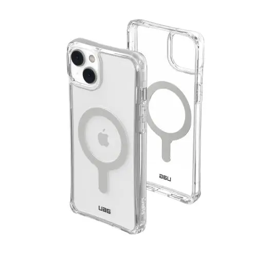 Produktbild: Urban Armor Gear Plyo Hülle kompatibel mit Apple iPhone 14 Plus (Wireless Charging/Magnetisches Aufladen kompatibel, Sturzfeste Air-Soft Ecken, Erhöhter Rand) Ice (transparent)