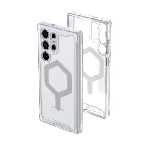 Produktbild: Urban Armor Gear Plyo Pro Schutzhülle Samsung Galaxy S23 Ultra Hülle (Offiziell Designed for Samsung Zertifiziert, Sturzfeste Handyhülle, Wireless Charging kompatibles Cover) Ice (transparent)