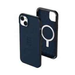 Produktbild: Urban Armor Gear UAG Civilian Hülle kompatibel mit Apple iPhone 14 Plus (Wireless Charging/Magnetische Aufladung, Sturzfeste Handyhülle, Erhöhter Rand) blau, 114037115555