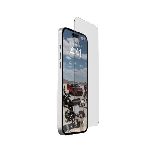 Produktbild: Urban Armor Gear UAG PLUS Tempered Glass Displayschutzfolie Apple iPhone 14 Pro Max (9H zweifach gehärtetes Glas, Anti-Fingerabdruck, 3D Touch kompatibel, 0,2mm dünn, Ultra klar), 144001110000