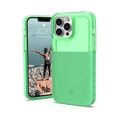 Produktbild: Urban Armor Gear U by UAG (U) Dip Case kompatibel mit Apple iPhone 13 Pro Max (4,5m Fallschutz nach US-Militärstandard, Wireless Charging kompatibel, Dreiteiliges iPhone Case) Spearmint