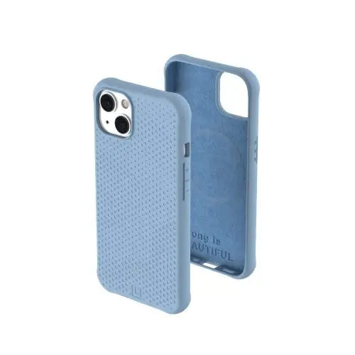 Produktbild: Urban Armor Gear by UAG (U) Dot Case kompatibel mit Apple iPhone 13 MagSafe (Soft-Touch Silikon, Texturiertes Design, Wireless Charging kompatibel, 4,8m Fallschutz) Cerulean, 11317V385858