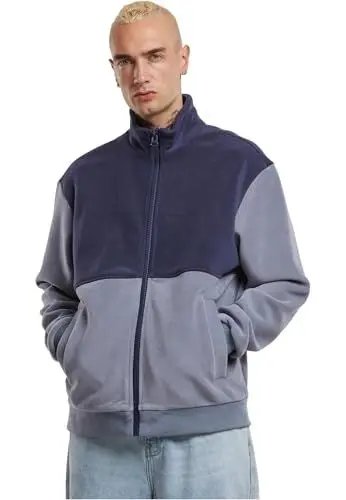 Produktbild: Urban Classics Colour Block Polar Fleece Jacket Navy/cloudsky, XL