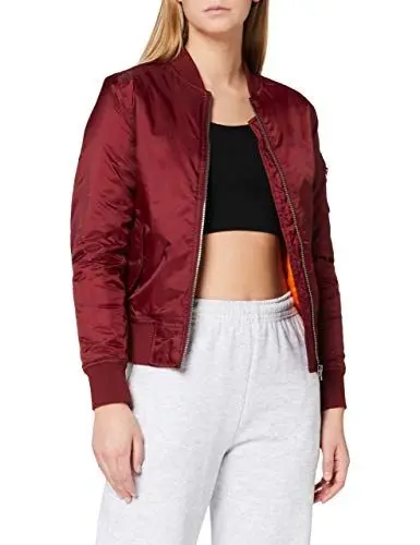 Produktbild: Urban Classics Damen Basic Jacket voor dames Bomberjacke, Burgundy, S EU