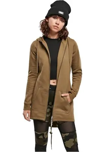 Produktbild: Urban Classics Damen Cardigan-Pullover, Ladies Sweat Parka, Summerolive, XS
