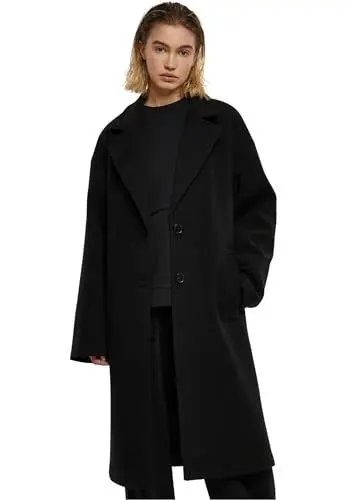Produktbild: Urban Classics Damen TB6073-Ladies Oversized Long Coat Jacke, Black, 4XL