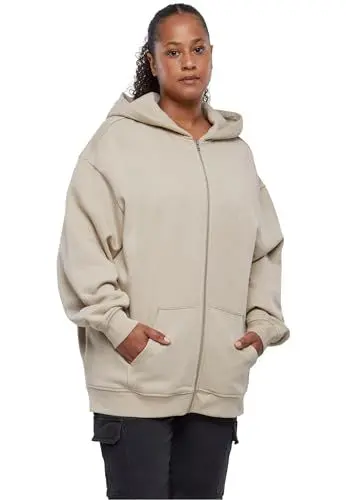 Produktbild: Urban Classics Damen Kapuzenpullover Ladies Oversized Zip Hoody wetsand L