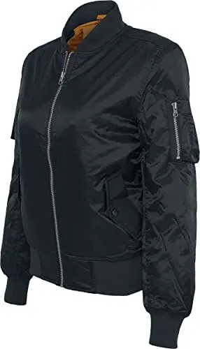 Produktbild: Urban Classics Damen Ladies Basic Jacket Bomberjacke, Schwarz, S EU