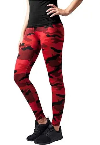 Produktbild: Urban Classics Damen Ladies Camo Leggings, Mehrfarbig (red camo 783), S
